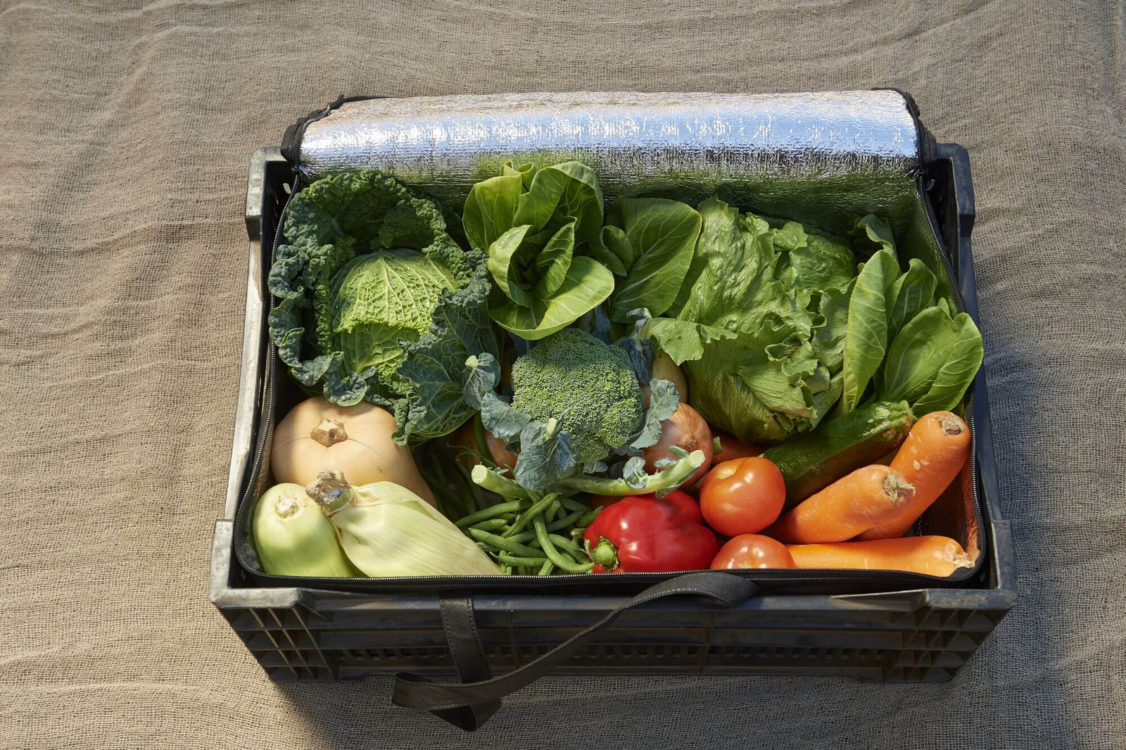 Farmers Choice Veggie Box containing seasonal fresh vegetables